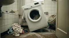 洗濯機が脱水中に跳ねる:原因と対処法