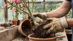 なぜアデニウムは定期的に鉢から取り出す必要があるのでしょうか？5つの兆候と具体的な手順。